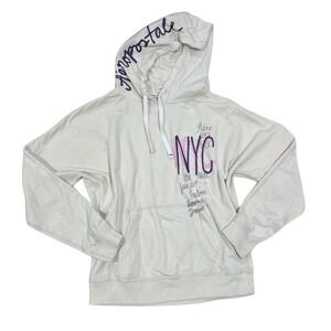 Y2K 2010s Scene Aeropostale‎ Cream and Purple NYC Print Hoodie
